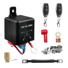 Remote Battery Disconnect Switch 200A 12V Car Kill Switch Smart Antitheft Contro