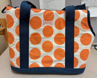 New Biscuit Dog Carrier, Dog Purse, Orange Polka Dots with Travel Dog Bowl