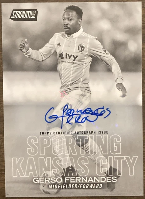 2018 Stadium Club MLS Black & White Auto Gerso Fernandes 1/99 #57