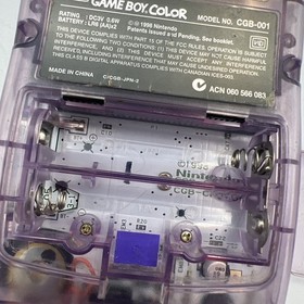 Nintendo Game Boy Color Handheld  - Atomic Purple GameBoy System CGB-001 - Case
