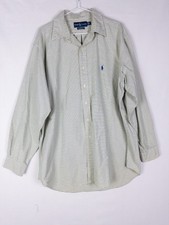 Polo Ralph Lauren Shirt Mens 17 34-35 Check Button Up Classic Fit Cotton Pony