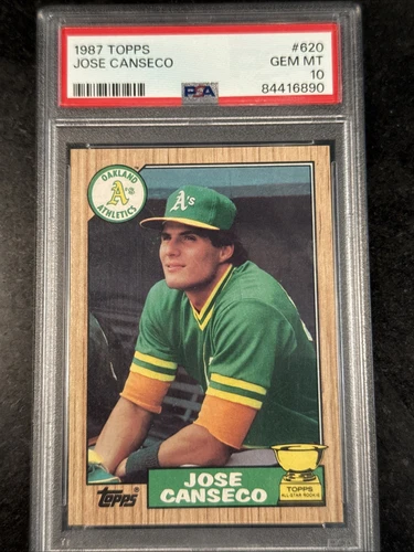1987 Topps #620 Jose Canseco PSA 10 Gem Mint All Star Rookie Card Pop 260 Qty Av