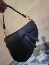 Luxury Dior Saddle Bag Black-Gold Made Of Calf Skin Premium Quality