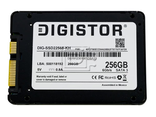 Digistor SSD-SSD22568-KH 256GB Secure SED TCG Opal 2.0 2,5" 7mm SATA III SSD - Bild 2 von 4