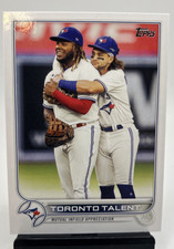 2022 Topps #381 Toronto Talent Card Toronto Blue Jays Guerrero Jr./Bichette