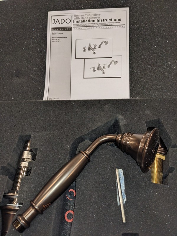 Jado Carbon Bronze Hatteras Lever Bathroom Tub Faucet set Brand new 842/804