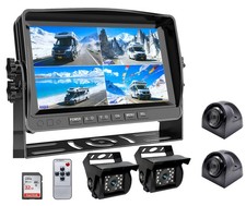 1080P RV 360 Panorama Backup Camera 7" DVR Monitor for Truck Trailer Van 32GB