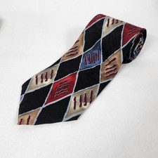 Vintage Towncraft Men's Necktie Multicolor Geometric Design Made in USA 57" X 4"
