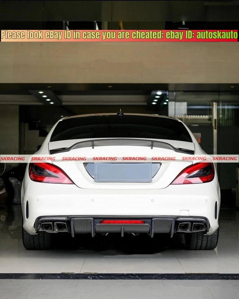 Gloss Black Trunk Spoiler Wing For Benz W218 CLS400 CLS500 CLS550 CLS63AMG 12-18 - Image 3 of 4