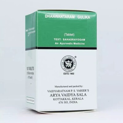 Kottakkal Dhanwantaram Gulika-100 Tablets digestive support bloating and gas