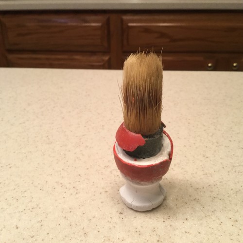 Vintage Men's Shaving Barber Brush Animal Hair Broken Bristles NICE - Picture 3 of 8