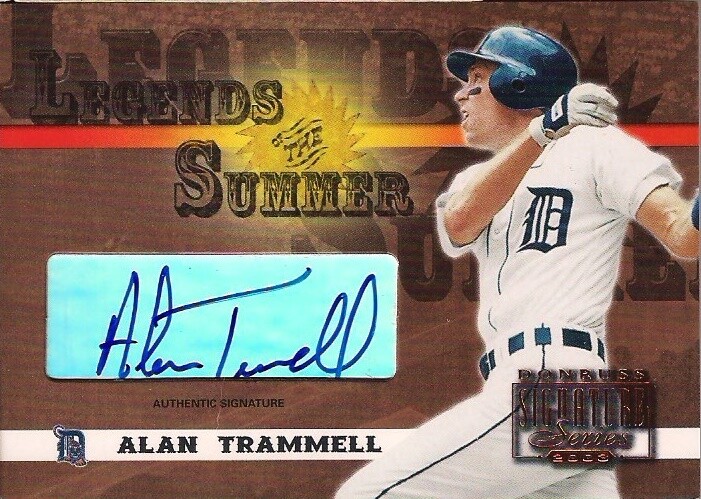 ALAN TRAMMELL 2003 Donruss Legends of Summer Autograph Detroit 