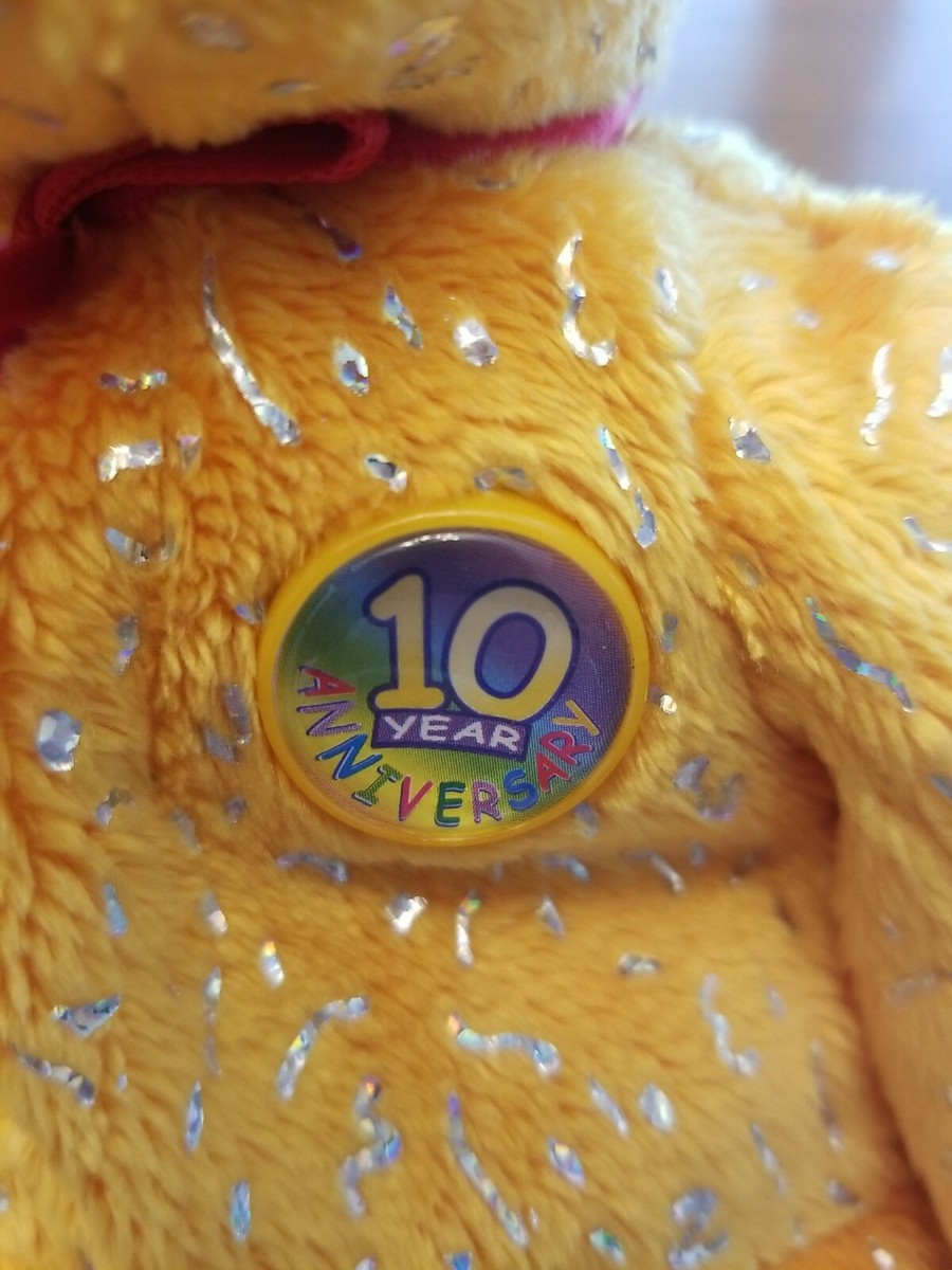 Buy Ty Beanie Baby DECADE Plush Orange Bear with 10 Year