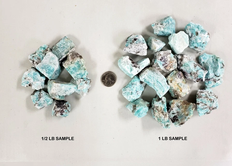 Raw Amazonite Crystal - Bulk Wholesale Rough Stones - Amazonite Gemstone Brazil - Image 3 of 3