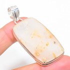 Aqua Nevada Agate 925 Sterling Silver Gemstone Handmde Jewelry Pendant For Gift