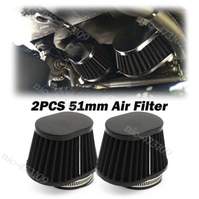 2X 51mm Air Intake Filter Pod Cleaner Washable For Honda Nighthawk CB750 Motor
