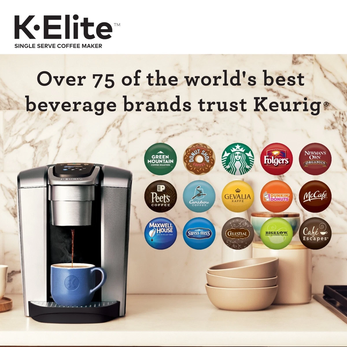 Keurig K-Elite Brushed Slate Single Serve Coffee Maker - Shop