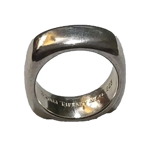 Banda Tiffany & Co. anillos de plata de ley para hombres