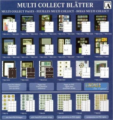 LINDNER Multi Collect Folienblätter MU klar / schwarz Einteilung auswählen