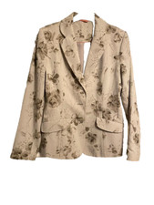 Jacket Size 12 New Beige Mix Lined Berkertex 2 Buttons Viscose