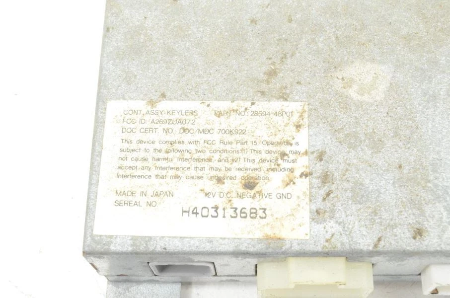 Nissan 300Zx Z32 VG30 1994-1996 módulo de bloqueo de puerta antirrobo computadora 28594 48P01 Foto 3 de 4