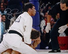 Ken Shamrock & Royce Gracie Signed UFC 1 16x20 Photo PSA/DNA COA 1993 Autograph