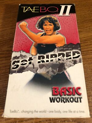 Taebo II Get Ripped Basic Workout VHS VCR Video Tape Movie Used