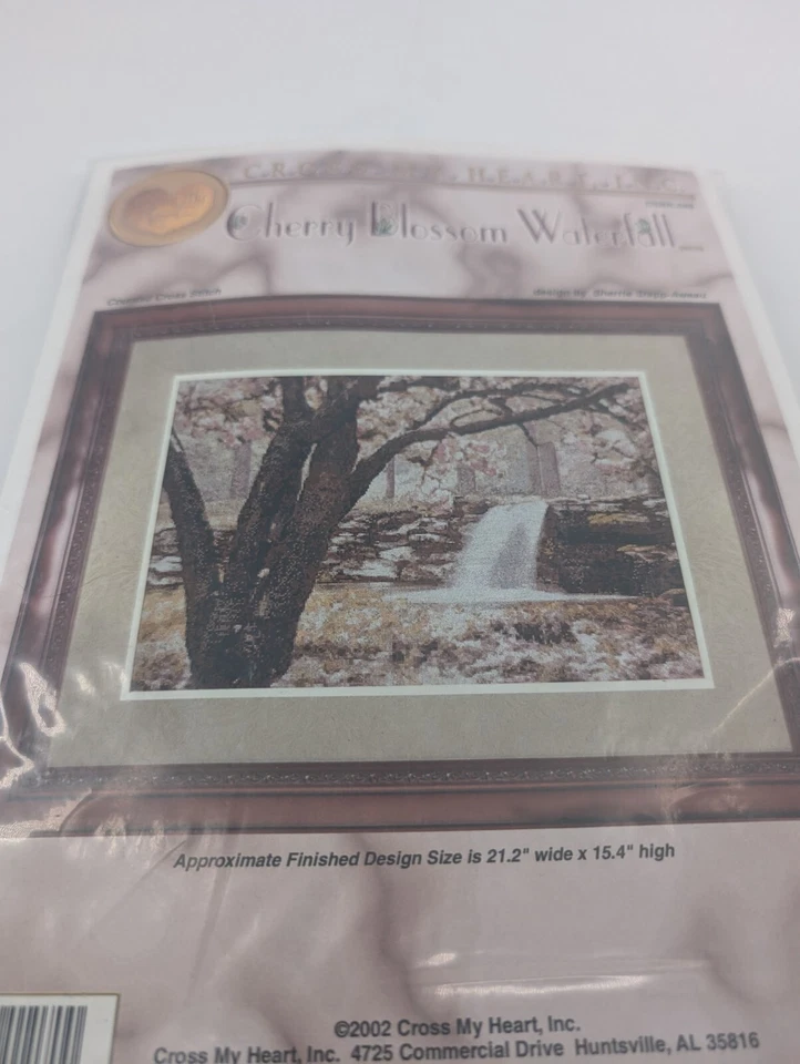 Cross My Heart INC Cherry Blossom Waterfall Kit de punto de cruz contado ~ 2002 Foto 2 de 4