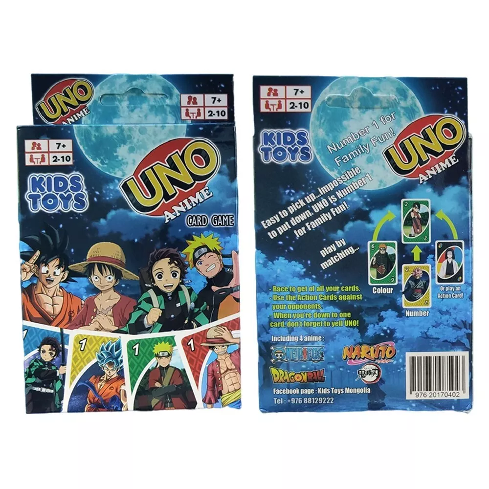 Jogo de Carta Card Game Uno Animes Japonês - Kid Toys - Toyshow