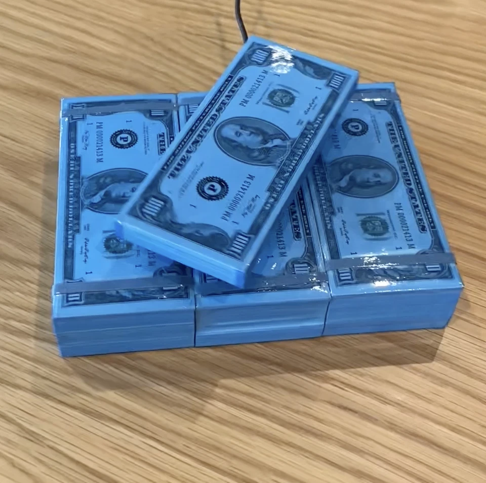 Levitating Money Table Top Decor Magic Stack in Sky Blue - Image 2 of 4