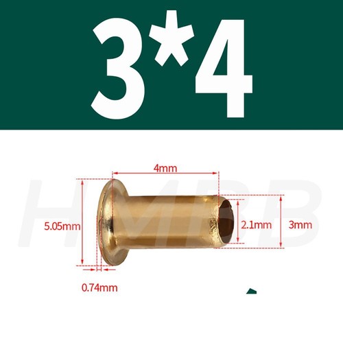 Tube Rivets Mini Eyelets Leather Craft Print Paper Scrapbook Card Making M0.9-M6 - Picture 42 of 73