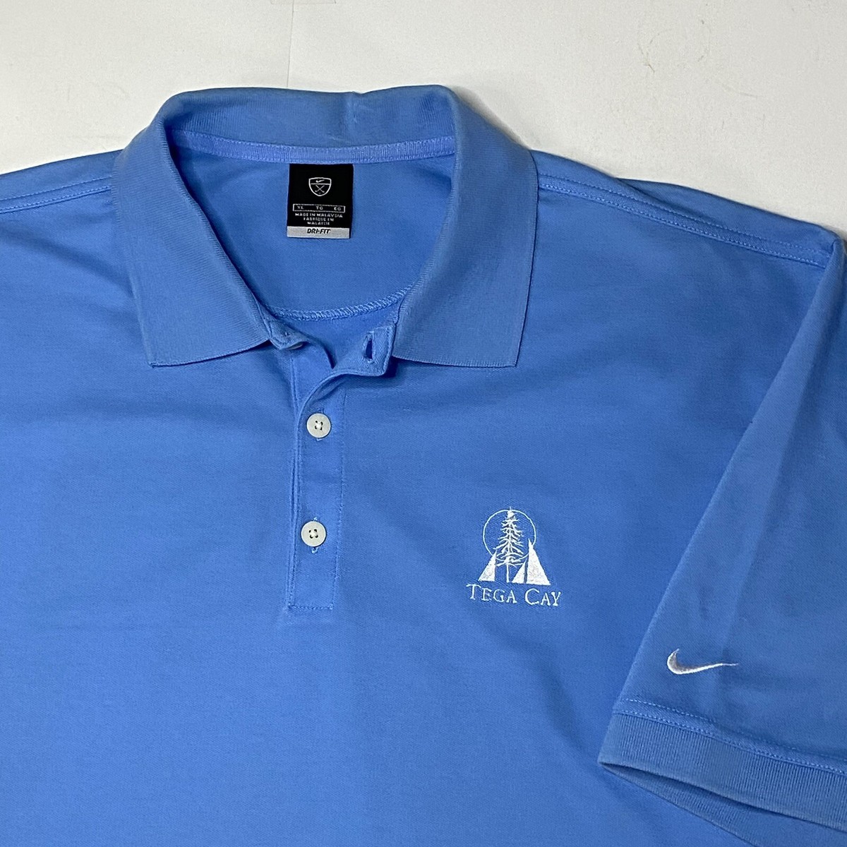 Men's Nike Golf Polo Shirt Tega Cay XL TG EG Blue Light