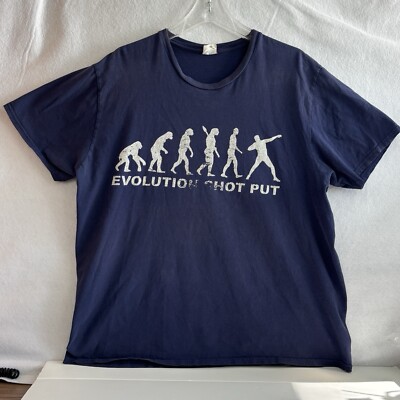 Port And Company Shirt Men s XL  Evolution Shot Put Stretch T Shirt Dark Blue
