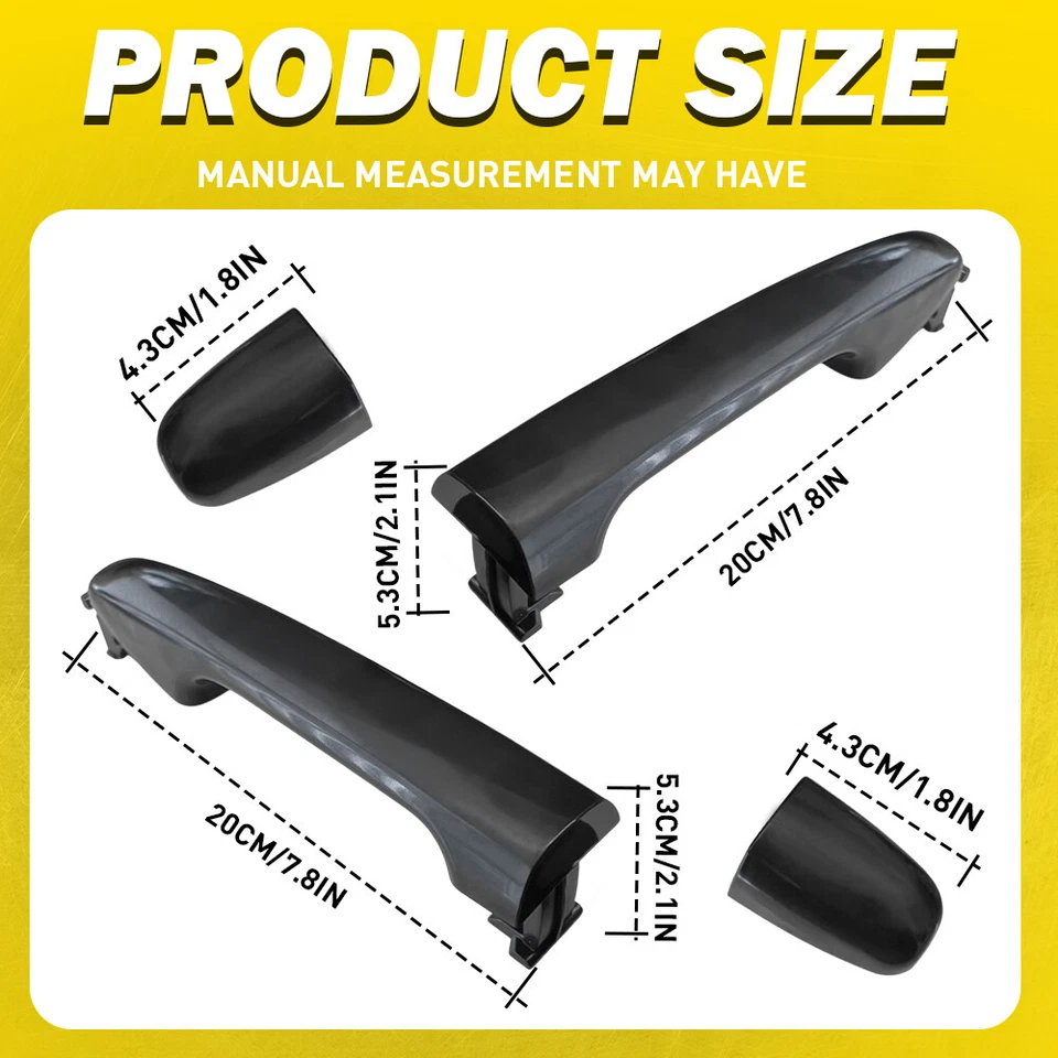 2pcs Exterior Door Handle Bar Durable Rear Left+Right For 2009-2015 Toyota Venza - Imagem 4 de 4