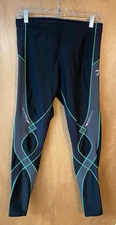 CW-X STABILYX Compression Tights Men's Black Running Pants 225879A - Size M