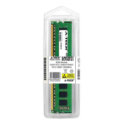 8GB DDR3 PC3-12800E ECC UDIMM (HP 669239-081 Equivalent) Server Memory RAM - Picture 2 of 2