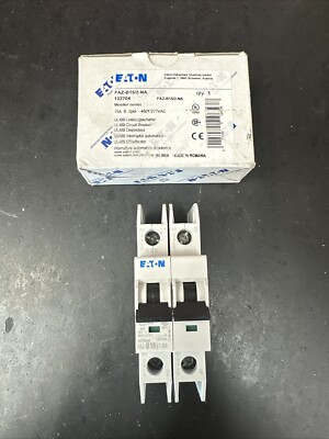 Eaton NSB FAZ-B15/2-NA Miniature Circuit Breakers (MCBs) FAZ 2P 15A 480V 50/60Hz