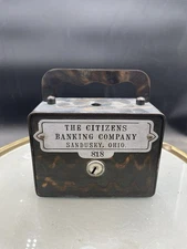 Vintage Citizens Banking Sandusky Ohio 4.5” Metal Advertising Bank