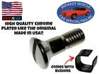 53-76 GM Front Windshield Window Inside Rear View Mirror Screw & Bushing 1pc QD