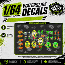 164 Scale Rat Fink Waterslide Decal Set White Toner - Hot Wheels More 164 Scale Rat Fink Waterslide Decal Set White Toner - Hot Wheels More