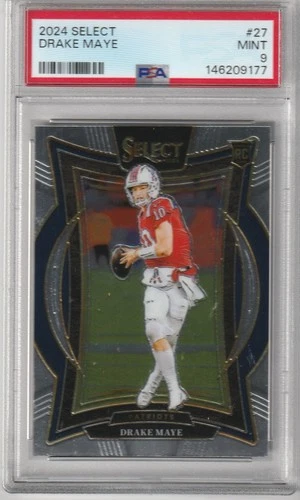 2024 Select DRAKE MAYE Rookie PSA 9 Mint Patriots RC #27