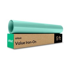 Value Iron-On vinyl roll 12 In x 5 Ft Mint art craft supply kit