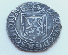 A773 - Scotland James VI Silver Hammered Thistle Merk. 1602 Eighth Coinage