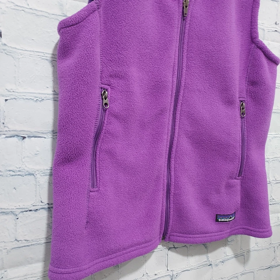 Chaleco Patagonia Synchilla M Mujer Púrpura Aire Libre Senderismo Clima Frío Invierno Foto 3 de 4