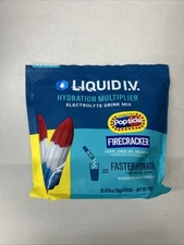 Liquid IV Firecracker Popsicle Hydration Multiplier Electrolytes Drink Mix 30 Ct