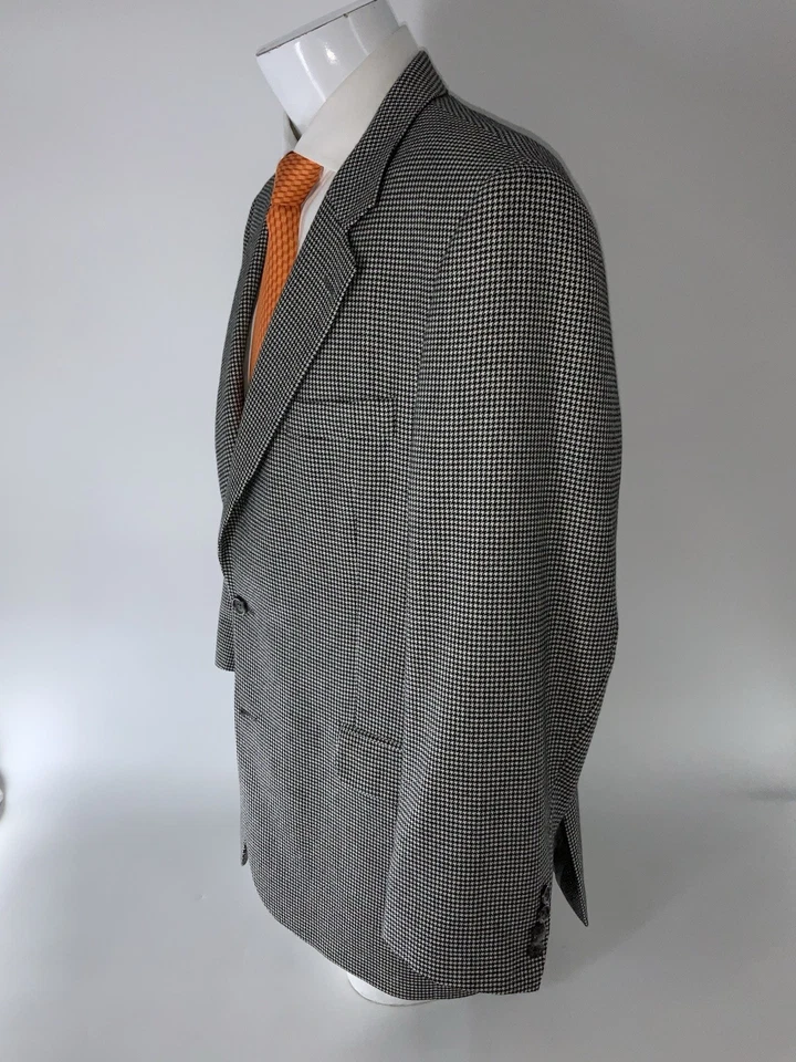 Blazer Jack Victor Loro Piana 44R 100 % cachemir pata de gallo 2B 2V Canadá YGI R5- Foto 4 de 4