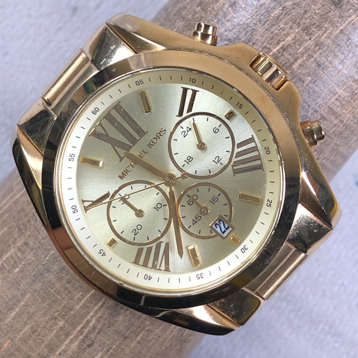 Light gold Michael Kors watch Michael Kors Parker 39mm Gold Tone Steel Crystal Quartz  main image 2