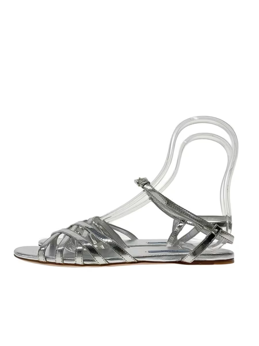 PRADA Sandals Size 37 Silver | eBay