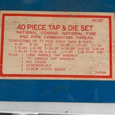 Tool And Die 40 Piece Set Steel With Case EXC...