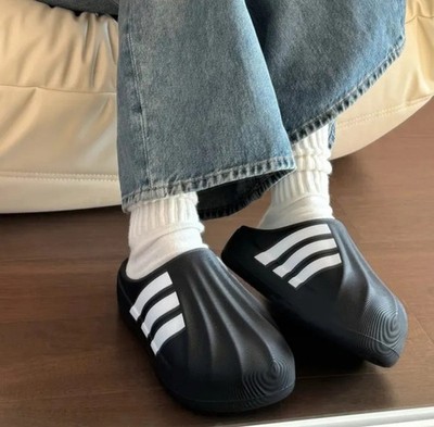 ADIDAS ADIFOM SUPERSTAR PANTOLETTE UNISEX SLIDES SLIP ON SCHWARZ